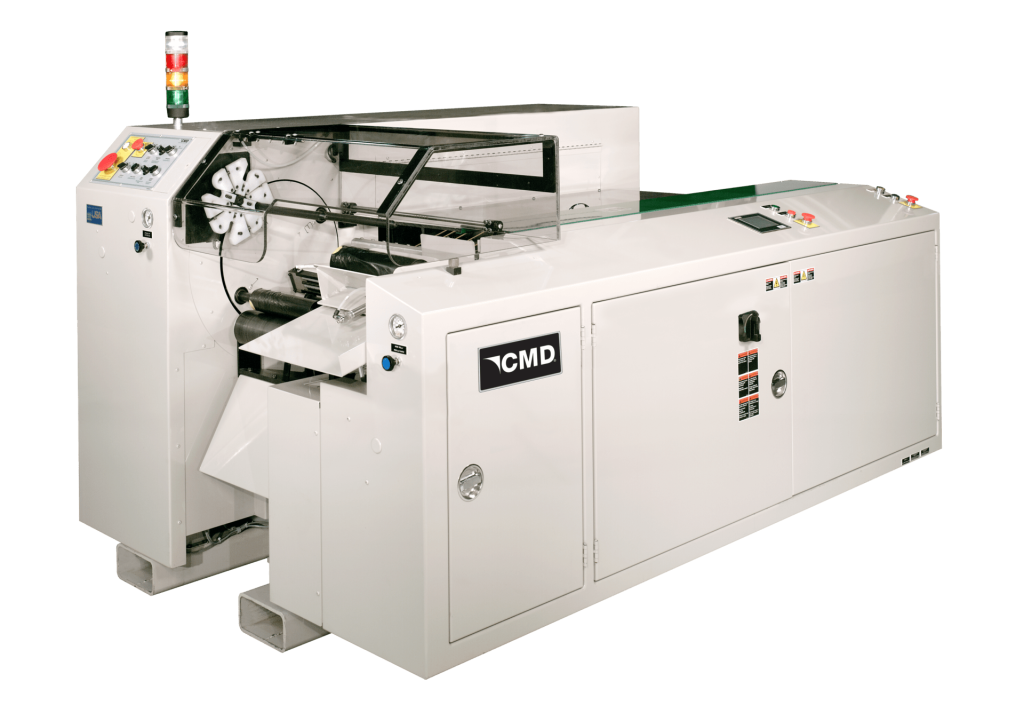 CMD rotary overlap bag winder for trash bag manufacturers from CMD corp providing bag on roll making machines located in Appleton, WI