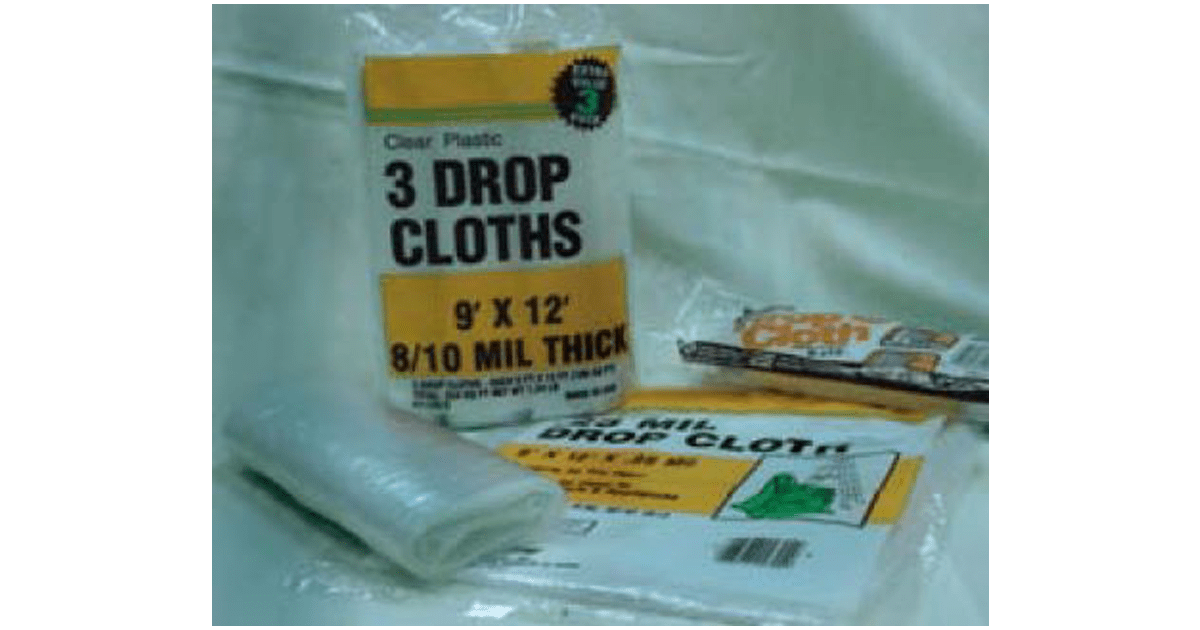 Clear Plastic Drop Cloths