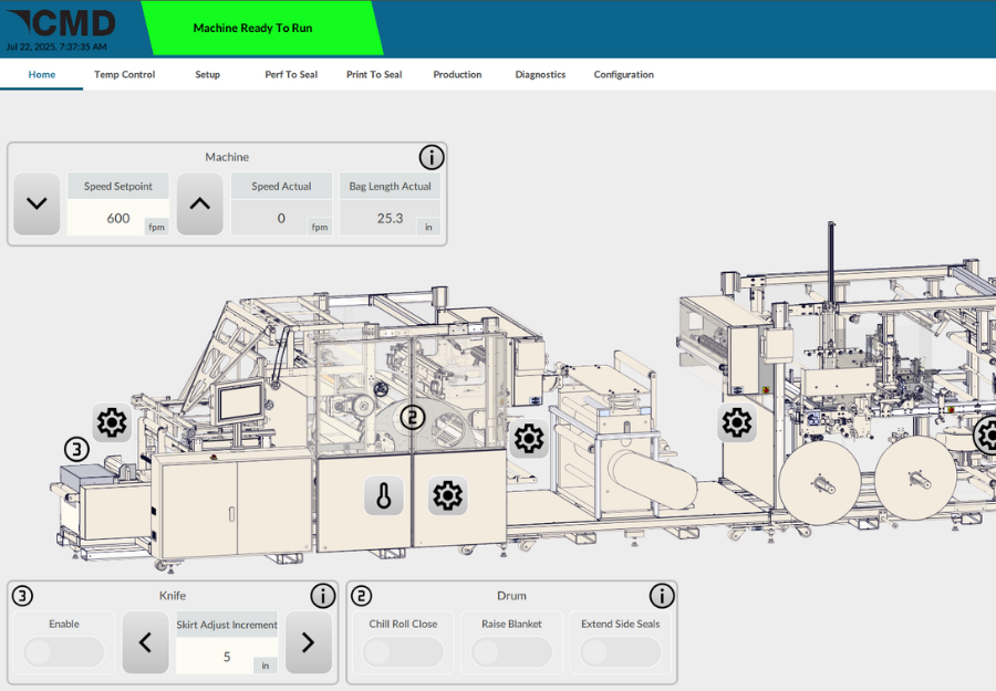 Optix HMI screen